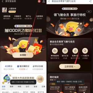 支付宝领飞猪会员白嫖优酷和芒果TV会员-日出资源网